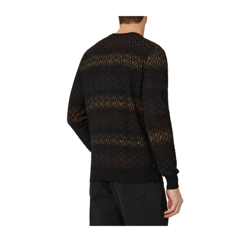 HARMONT & BLAINE Pullover Maglia Uomo motivo spinato Nero multi A24 - HARMONT & BLAINEHRM694030277 - 713 - M - Francavilla Moda